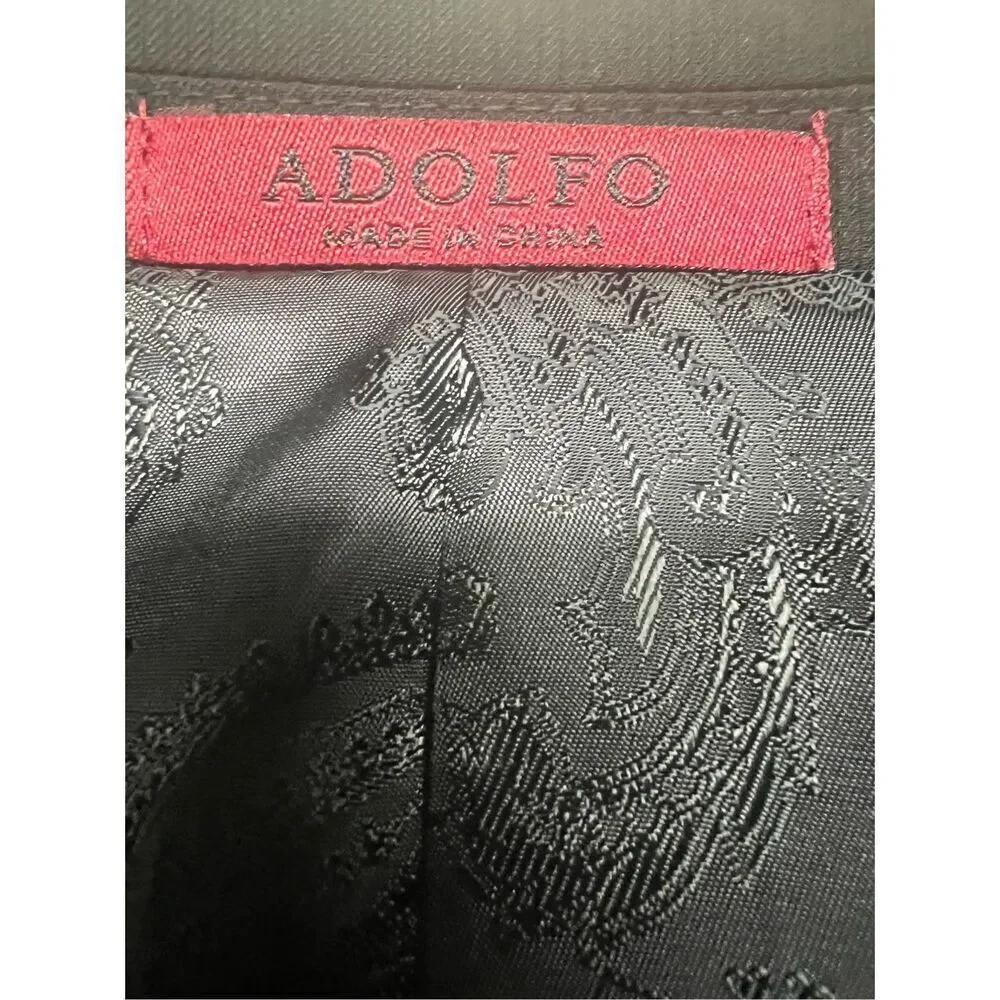 Adolfo Mens Slim  Fit * Black * Blazer Sz 44 NWT
